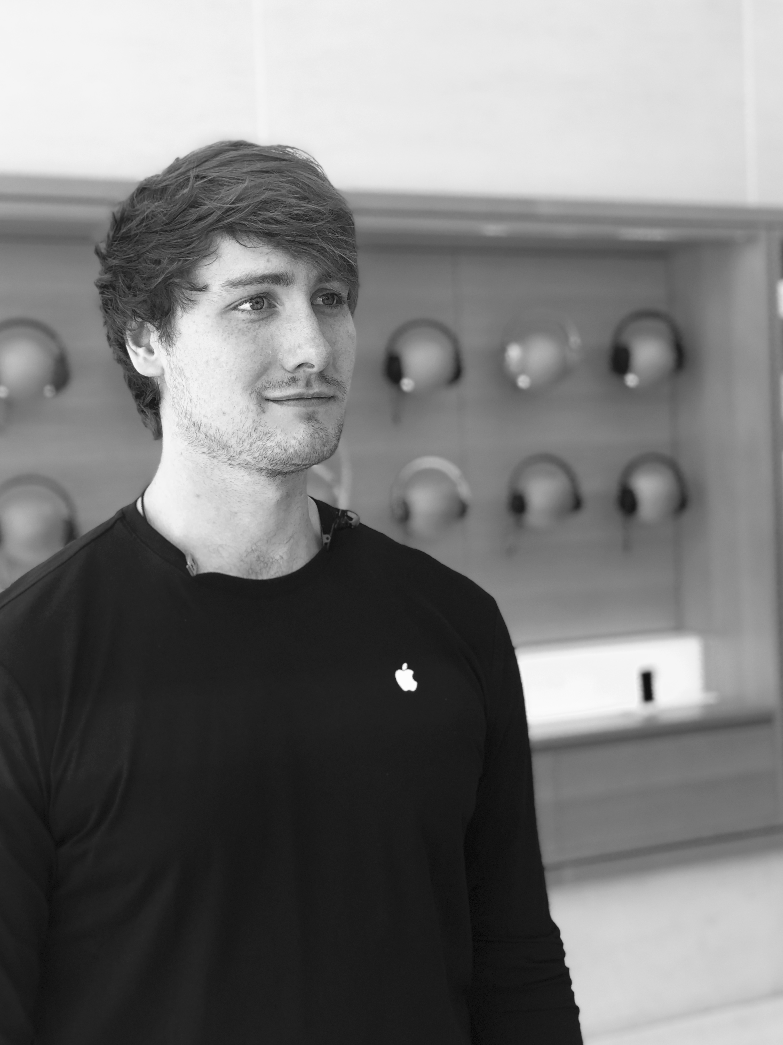 black and white image of Jake